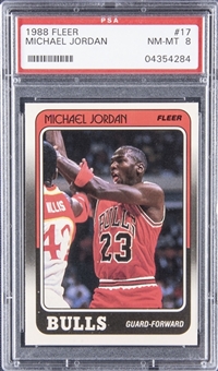 1988-89 Fleer #17 Michael Jordan - PSA NM-MT 8 